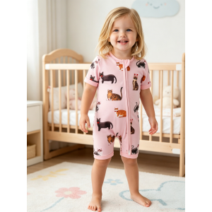 Natural Bamboo Fiber Baby Romper Hypoallergenic Soft Jumpsuit