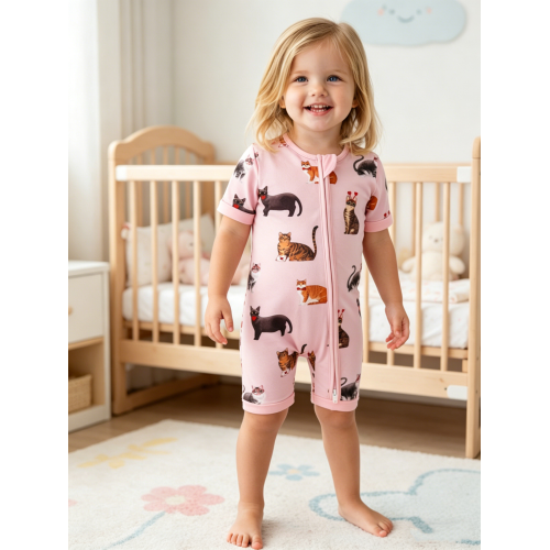 Natural Bamboo Fiber Baby Romper Hypoallergenic Soft Jumpsuit