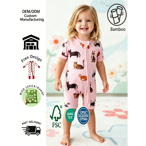 Natural Bamboo Fiber Baby Romper Hypoallergenic Soft Jumpsuit
