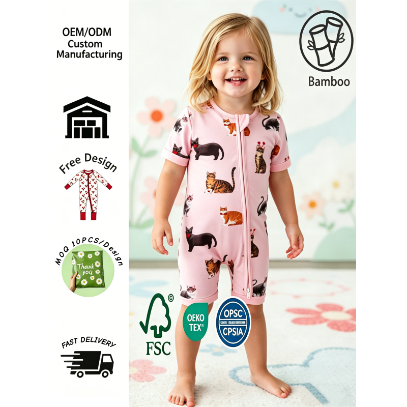 Natural Bamboo Fiber Baby Romper Hypoallergenic Soft Jumpsuit 