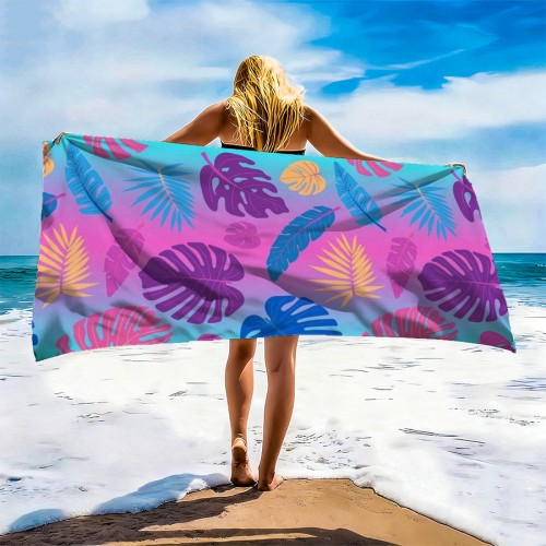 Custom Beach Towels with Soft Plush Fabric Small Batch Customization