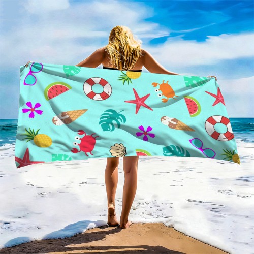 Custom Beach Towels with Soft Plush Fabric Small Batch Customization