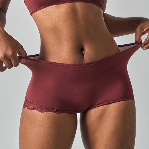 Mid Waist Sexy Hollow Out High Elastic Comfort Sports Yoga Boyshorts For Women