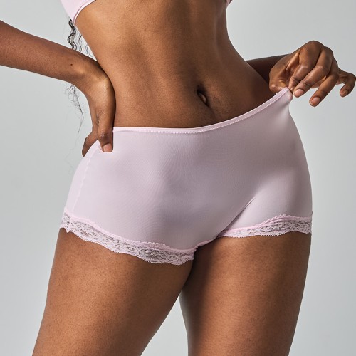 Mid Waist Sexy Hollow Out High Elastic Comfort Sports Yoga Boyshorts For Women